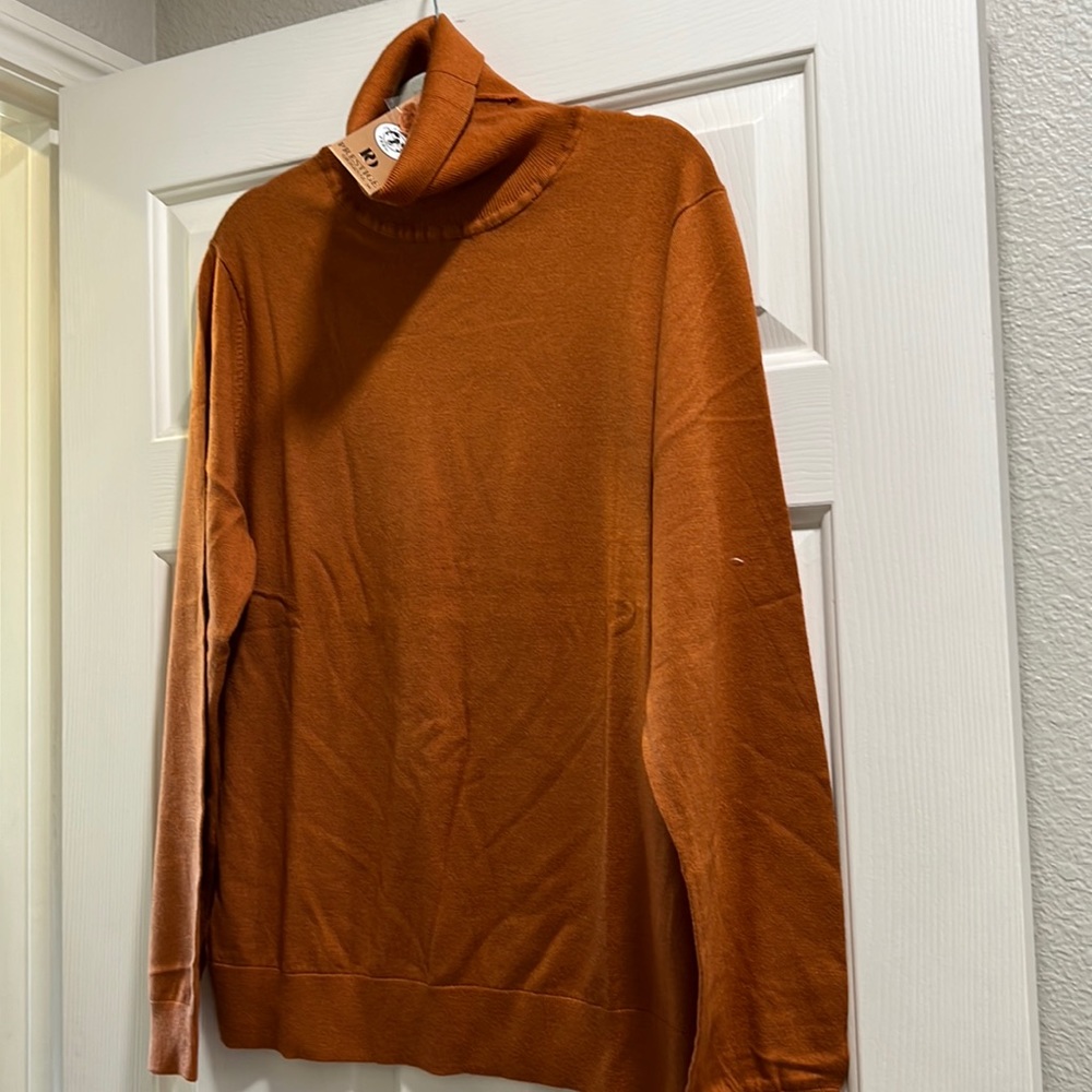 Burnt orange turtleneck